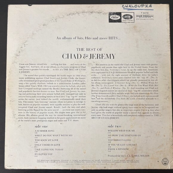 The Best of Chad and Jeremy Vinyl Record - Picture 1 of 2